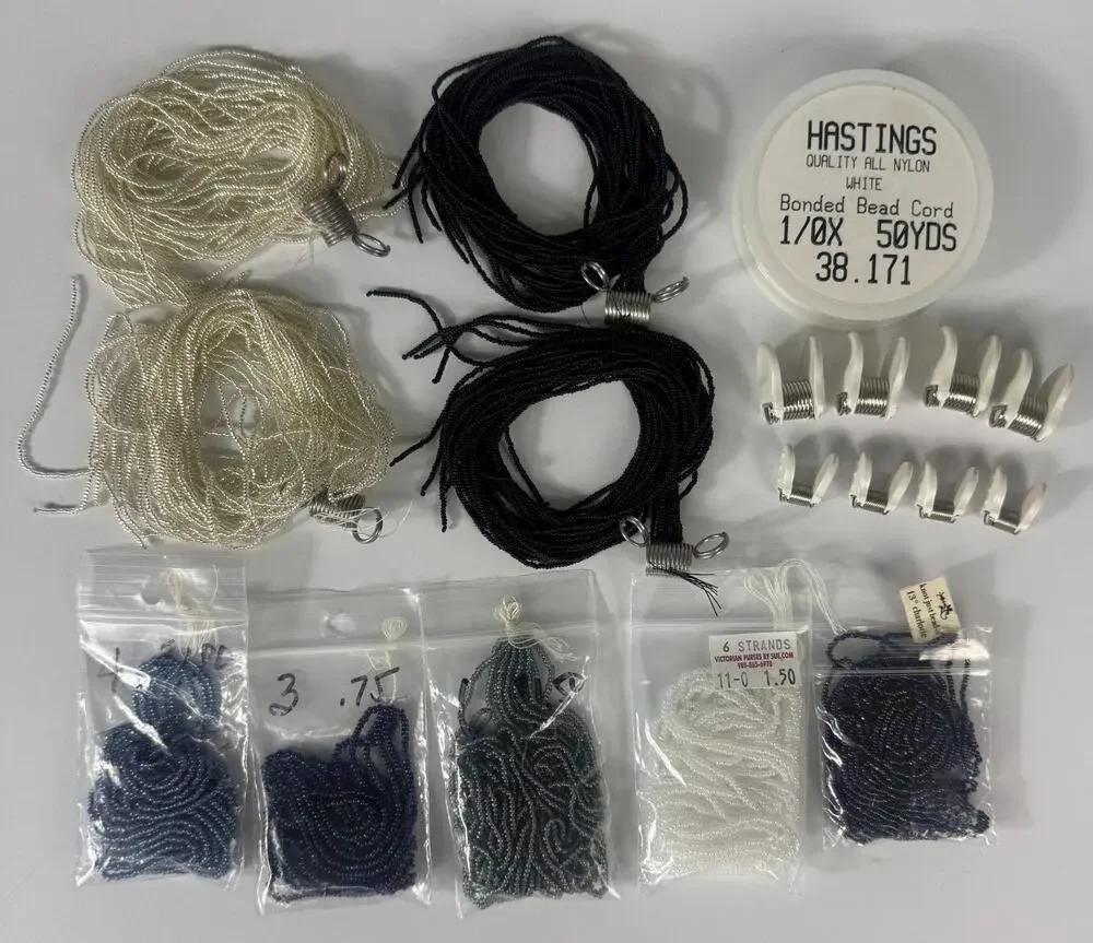 13° Charlotte Cut Seed Beads Hanks Lot Hastings Nylon Cord Bead Spring Clamps